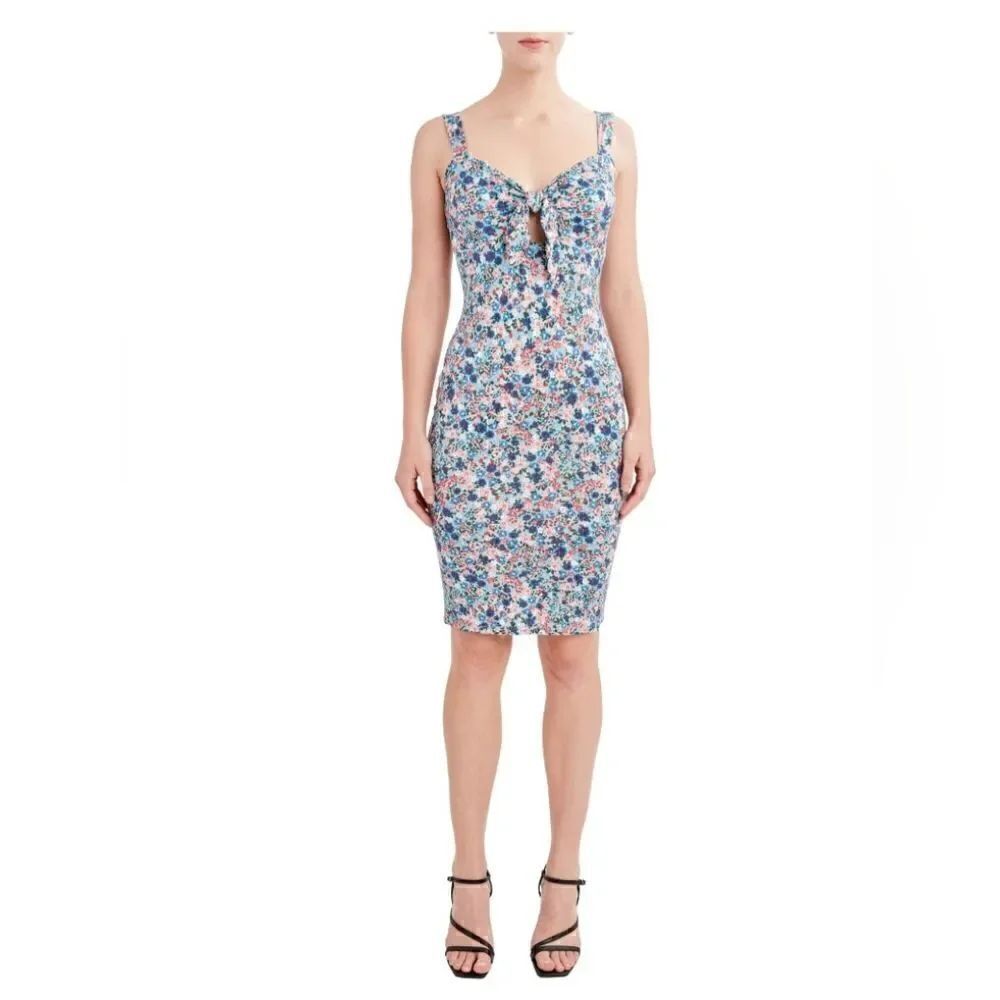 NWT BCBG Paris Women's V-Neck Jersey Midi Dress